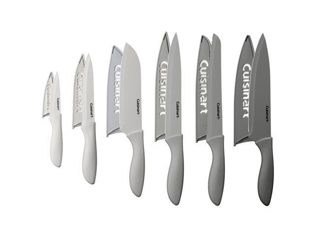Cuisinart Advantage 12Pc Gray Knife Set (2-Pack) + Safety Gloves + Knife Sharpener
