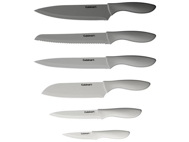 Cuisinart Advantage 12Pc Gray Knife Set (2-Pack) + Safety Gloves + Knife Sharpener