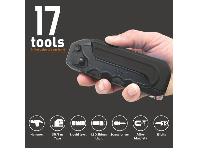 Kelvin Tools Kelvin 17 - The Everyday Multi-Tool with Flashlight (Black)