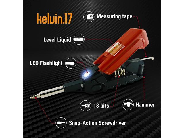 Kelvin Tools Kelvin 17 - The Everyday Multi-Tool with Flashlight (Pink)