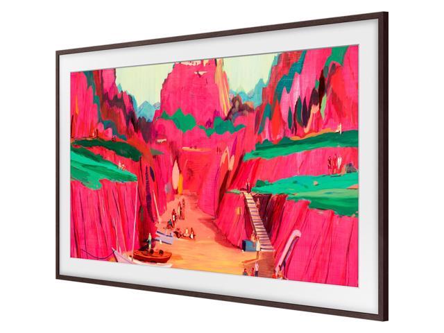 Samsung - 85" The Frame Customizable Bezel - Modern - Brown - image 3