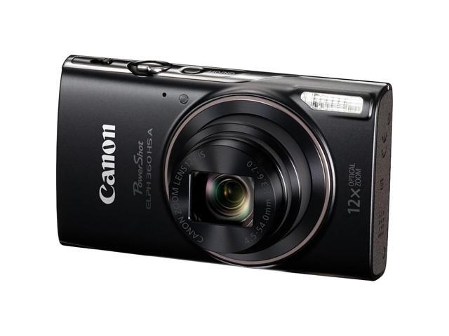 Canon - PowerShot ELPH 360 HS A Full HD Video 20.2-Megapixel Digital Camera - Black - image 2