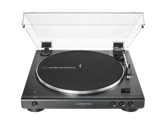 Audio-Technica Fully Automatic Belt-Drive Stereo Turntable Black+Speakers Bundle