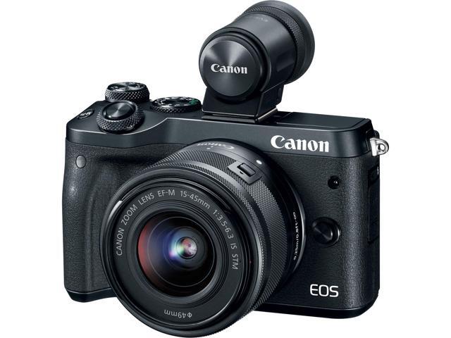 Canon M6 EOS 24.2MP Mirrorless Digital Camera with EF-M 15-45mm IS STM Lens (Black)