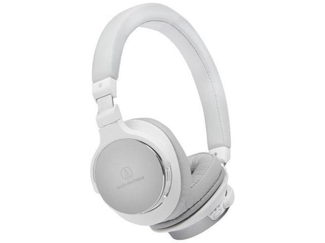 Audio Technica Hi-Res Wireless On-Ear Headphones with Mic & Controls, White (ATH-SR5BTWH)