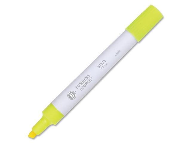Business Source Highlighter Chisel Tip Florescent Yellow 37533