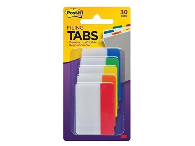 3M File Tabs 2 x 1 1/2 Assorted Primary 30/Pack 686ROYGB