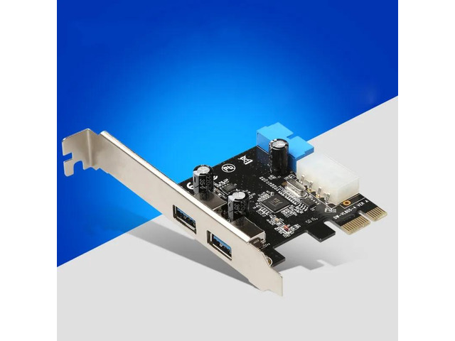 USB 3.0 PCI-E Expansion Card Adapter External 2 Port USB3.0 Hub Internal 19pin H
