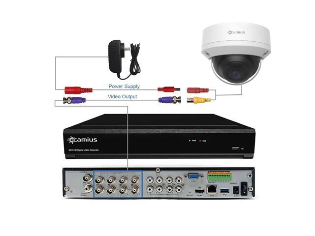 Camius 4K Analog Dome Security Camera, 3840 x 2160, 110 degrees wide view, 2.8mm, Vandalproof, - add-on camera for Camius TRIVAULT 4k DVR recorders...
