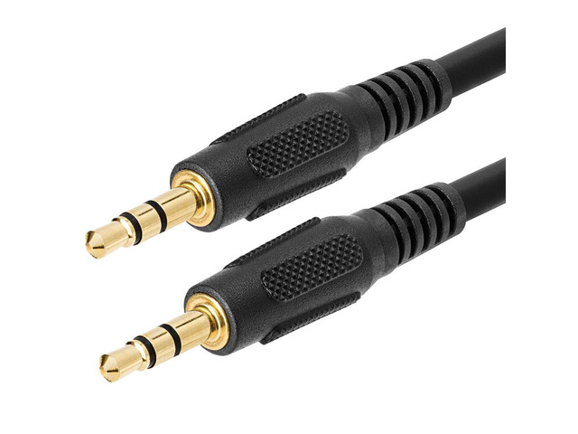 Cmple - 3.5mm Aux Audio Cable Stereo 3 ft AUX Cable Male to Male Speaker Cable Auxiliary Cord Adapter for Car, Phone, Headphones - Black