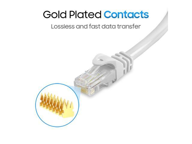 Cmple Cat6 Ethernet Cable 10Gbps - Computer Networking Cord with Gold-Plated RJ45 Connectors, 550MHz Cat6 Network Ethernet LAN Cable Supports Cat6,...