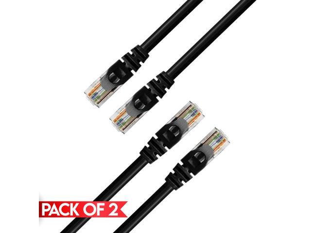 Cmple - [2 PACK] 10 Feet Cat6 Ethernet Patch Cable, 10Gbps Cat6 Network Cord with Snagless RJ45 Connectors, 10 Gigabit Computer Internet LAN Cable...