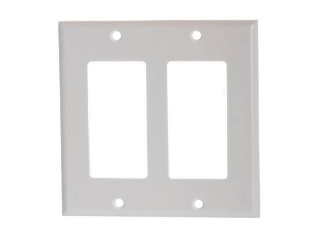 Cmple - Decorator Wall Plate 2-Gang Blank Wallplate Light Switch Cover Plate Standard GFCI Decorative Outlet Cover Dual-Gang Receptacle Outlet - White