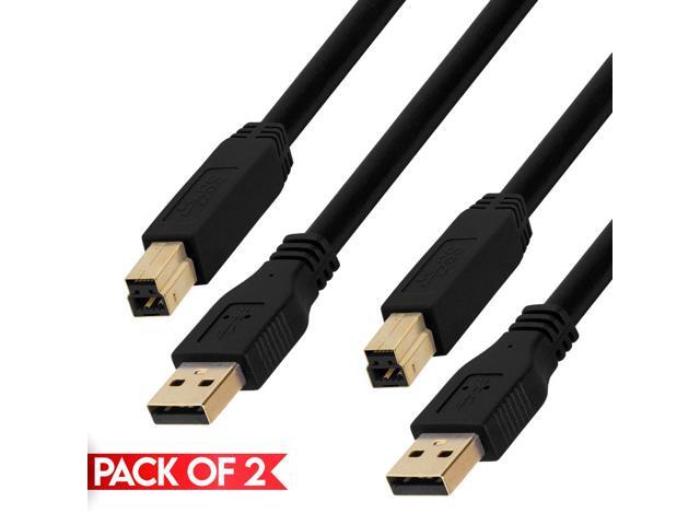 Cmple - [2 PACK] 3 Feet USB-B 3.0 Cable, USB Type-A to Type-B Cord, SuperSpeed USB Data Transfer Cable for Printers, External Hard Drives,...