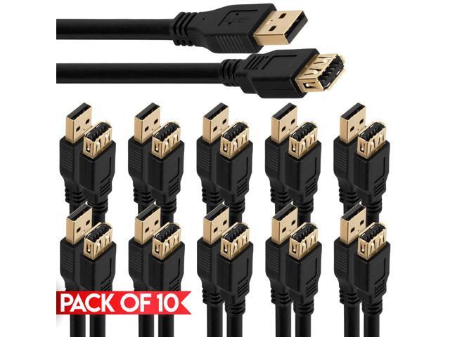 Cmple - [10 PACK] 1.5 FT USB 3.0 Extension Cable, USB A to A Extender Cord, Desctop USB Cable for Playstation, XBOX, USB Flash Drive, Card Reader,...