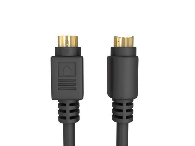 Cmple - S Video Cable 25 ft SVHS 4-PIN Video Cable Mini Din S-Video Cord for Home Theater, Camcorder, DSS Receiver, DVD Player- Black