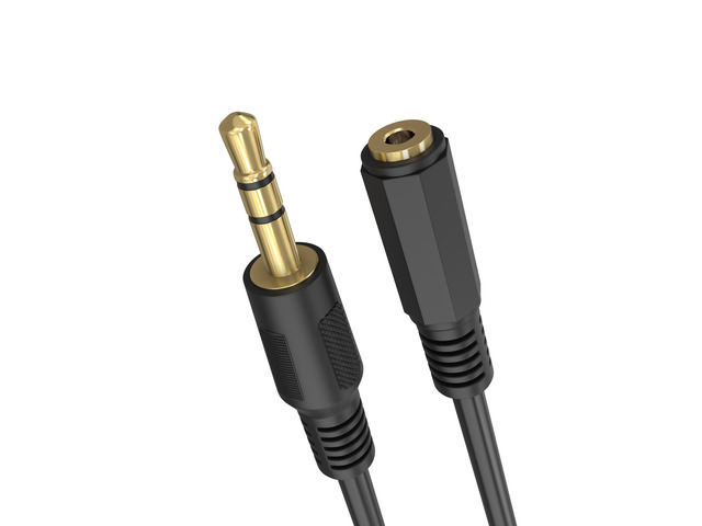 Cmple - Headphone Extension Cable 75 ft 3.5mm AUX Extension Cord Male to Female Stereo Audio Adapter Cable, 1/8 TRS Aux Extender Cable - Black