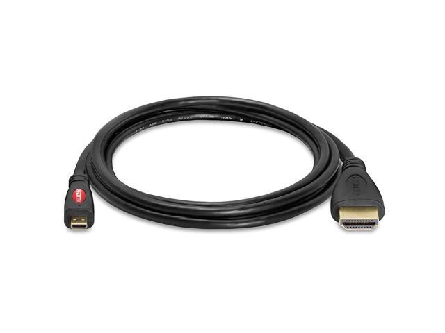 Cmple - [5 PACK] 6 FT Micro HDMI to HDMI Cable Adapter, 4K 60Hz Ethernet Audio Return Channel, for Camera, GoPro, Sony, Nikon, Raspberry Pi,...