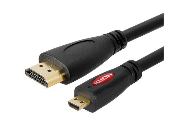 Cmple - [5 PACK] 6 FT Micro HDMI to HDMI Cable Adapter, 4K 60Hz Ethernet Audio Return Channel, for Camera, GoPro, Sony, Nikon, Raspberry Pi,...