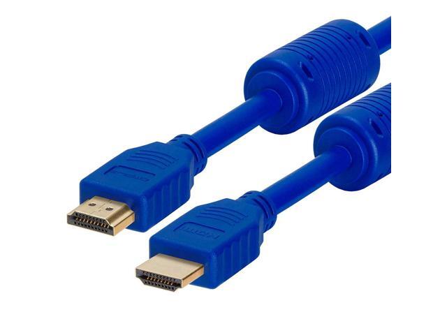 Cmple - HDMI Cable 3FT High Speed HDTV Ultra-HD (UHD) 3D, 4K @60Hz, 18Gbps 28AWG HDMI Cord Audio Return - 3 Feet Blue