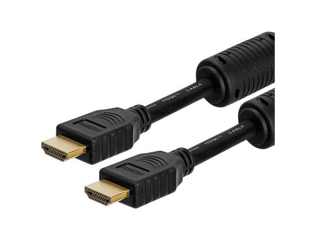 Cmple - HDMI Cable 15FT High Speed HDTV Ultra-HD (UHD) 3D, 4K @60Hz, 18Gbps 28AWG HDMI Cord Audio Return 15 Feet Black
