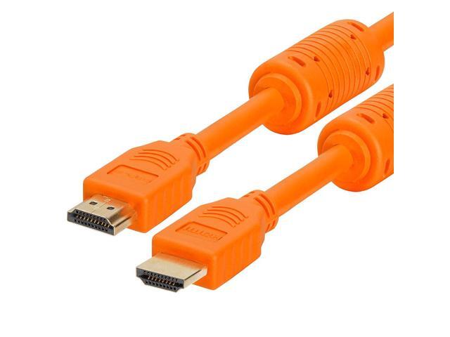 Cmple - HDMI Cable 10FT High Speed HDTV Ultra-HD (UHD) 3D, 4K @60Hz,18Gbps 28AWG HDMI Cord Audio Return 10 Feet Orange