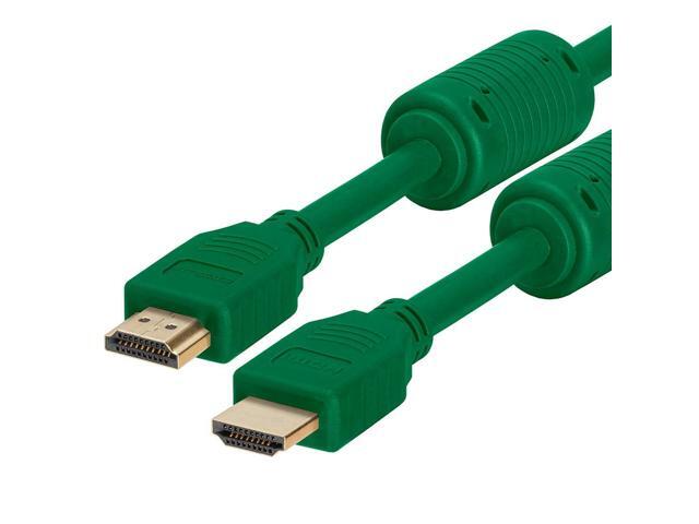 Cmple - HDMI Cable 10FT High Speed HDTV Ultra-HD (UHD) 3D, 4K @60Hz, 18Gbps 28AWG HDMI Cord Audio Return - 10 Feet Green