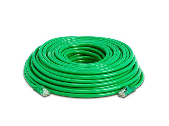 Cmple Cat5e Network Ethernet Cable - Computer LAN Cable 1Gbps - 350 MHz, Gold Plated RJ45 Connectors - 75 Feet Green
