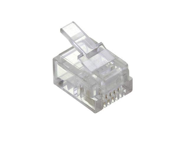 Cmple - RJ11 Modular Plugs 6P4C for Solid - Pack of 50