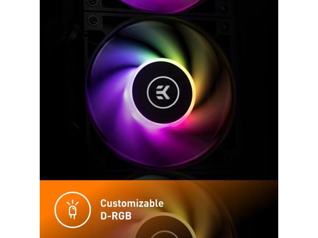 EK 120mm AIO D-RGB All-in-One Liquid CPU Cooler with EK-Vardar High-Performance PMW Fans, 120mm Fan, Intel 115X/1200/2066, AMD AM4, (120mm AIO) LGA...