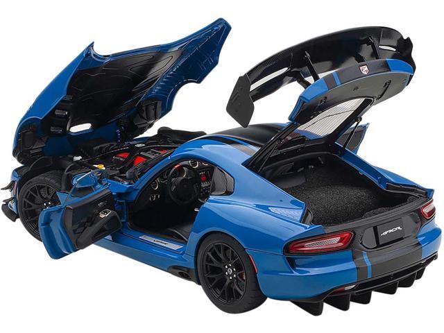 2017 Dodge Viper ACR Competition Blue with Black Stripes 1/18 Model Car by Autoart