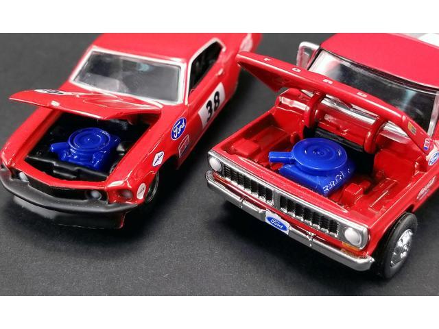 Ford F-350 Ramp Truck #38 & 1969 Ford Mustang T/A #38 Coca-Cola Allan Moffat 1/64 Diecast Model Cars Greenlight for ACME
