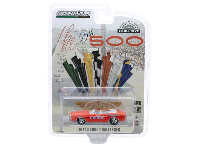 1971 Dodge Challenger Convertible Official Pace Car Orange '55th Indianapolis 500 Mile Race' 'Hobby Exclusive' 1/64 Diecast Model Car by Greenlight