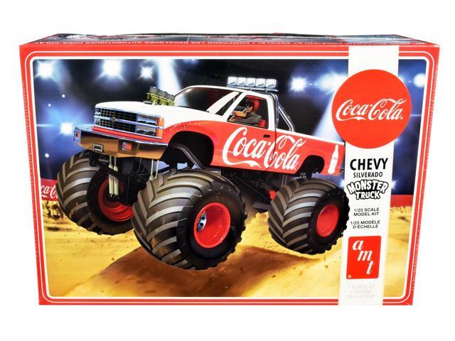 Skill 2 Model Kit Chevrolet Silverado Monster Truck 'Coca-Cola' 1/25 Scale Model by AMT