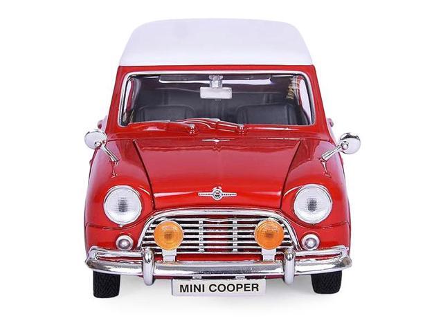 1961-1967 Morris Mini Cooper Red with White Top 'Timeless Legends' 1/18 Diecast Model Car by Motormax