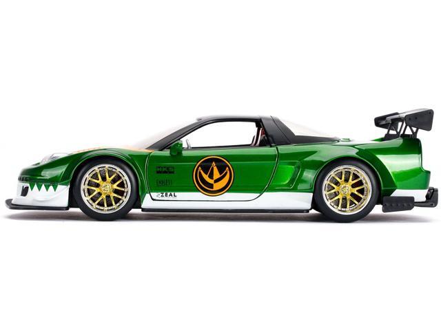 2002 Honda NSX Type-R Japan Spec (RHD) and Green Ranger Diecast Figurine 'Power Rangers' 1/24 Diecast Model Car by Jada