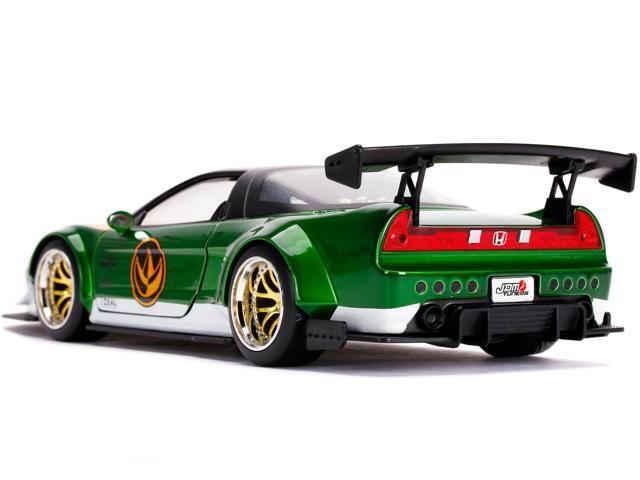 2002 Honda NSX Type-R Japan Spec (RHD) and Green Ranger Diecast Figurine 'Power Rangers' 1/24 Diecast Model Car by Jada