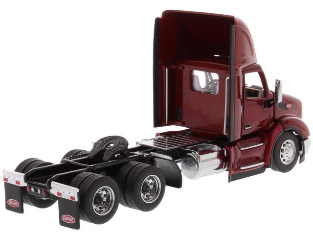 Peterbilt 579 Day Cab Truck Tractor Legendary Red 'Transport Series' 1/50 Diecast Model by Diecast Masters