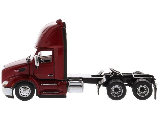 Peterbilt 579 Day Cab Truck Tractor Legendary Red 'Transport Series' 1/50 Diecast Model by Diecast Masters