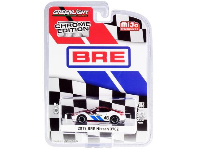 2019 Nissan 370Z #46 John Morton Chrome Red and White 'BRE' 'Chrome Edition' Limited Edition to 2750 pieces 1/64 Diecast Model Car by Greenlight