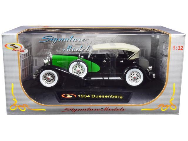 1934 Duesenberg Black and Green 1/32 Diecast Model Car by Signature Models