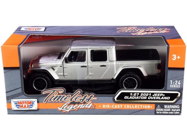 2021 Jeep Gladiator Overland (Closed Top) Pickup Truck Silver Metallic 1/24-1/27 Diecast Model Car by Motormax