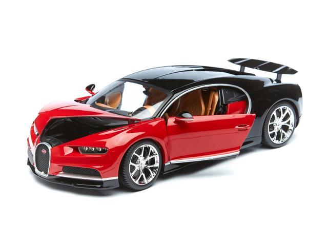 2016 Bugatti Chiron Red with Black 1/18 Diecast Model Car by Bburago