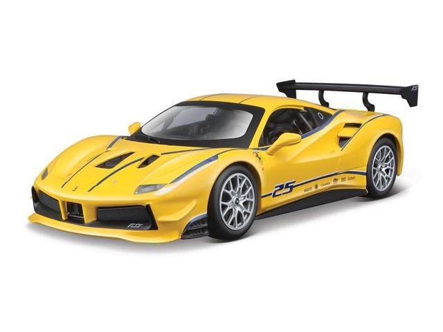 Ferrari 488 Challenge #25 Yellow with Blue Stripes 'Ferrari Racing' 1/24 Diecast Model Car by Bburago