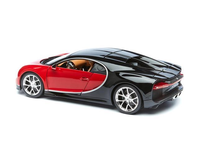 2016 Bugatti Chiron Red with Black 1/18 Diecast Model Car by Bburago