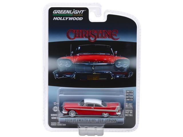 1958 Plymouth Fury Red with White Top 'Evil Version' 'Christine' (1983) Movie 1/64 Diecast Model Car by Greenlight