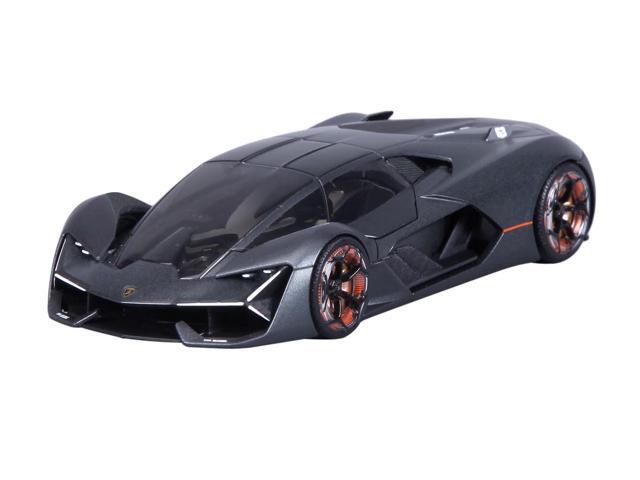 Lamborghini Terzo Millennio Dark Gray Metallic with Black Top and Carbon Accents 1/24 Diecast Model Car by Bburago