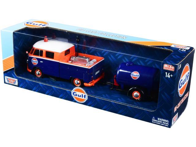 Volkswagen Service Pickup Truck with Plastic Oil Tank 'Gulf Oil' 1/24 Diecast Model Car by Motormax