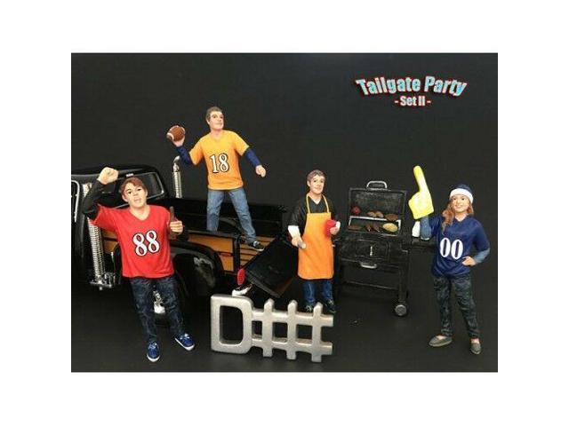 'Tailgate Party' Set II 4 piece Figurine Set for 1/24 Scale Models by American Diorama