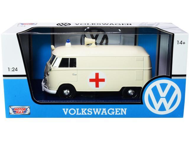 Volkswagen Type 2 (T1) Ambulance Cream 1/24 Diecast Model Car by Motormax